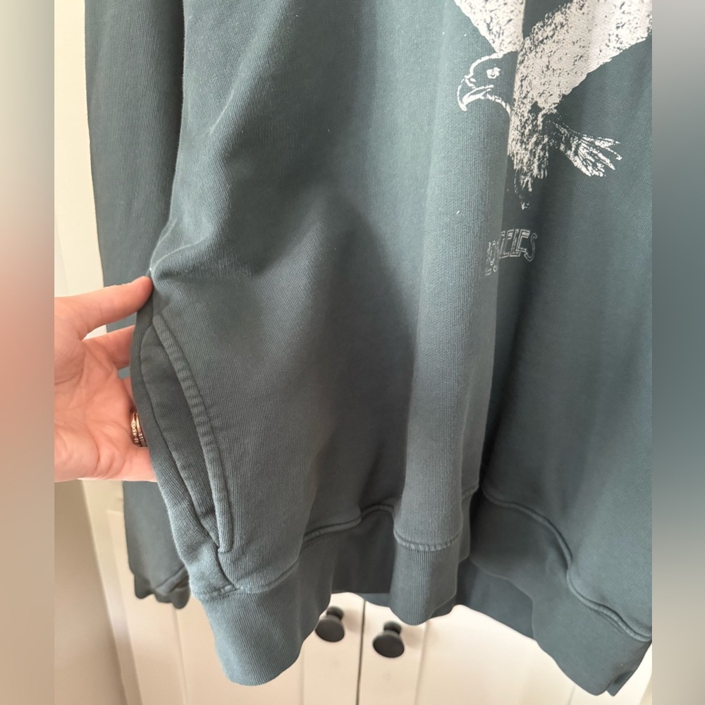 Anine Bing - Ash Hoodie Eagle - Faded Emerald Green - Picture 7 of 13